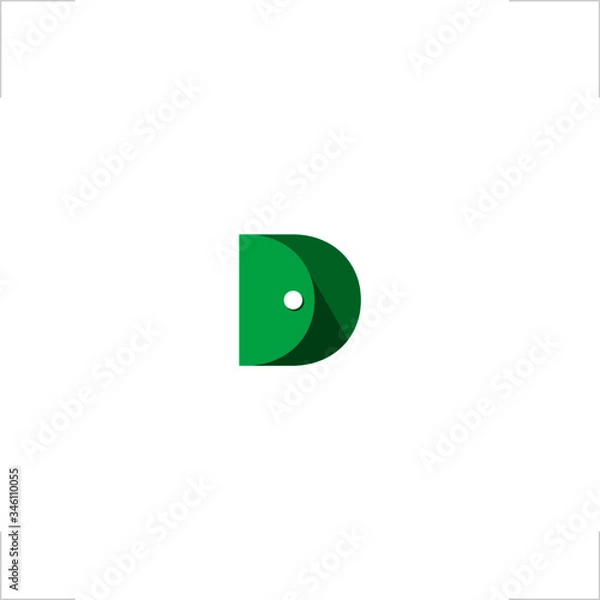 Obraz initial D letter logo pocket wallet design