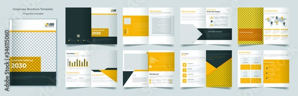 Obraz 16 page minimal business brochure design template