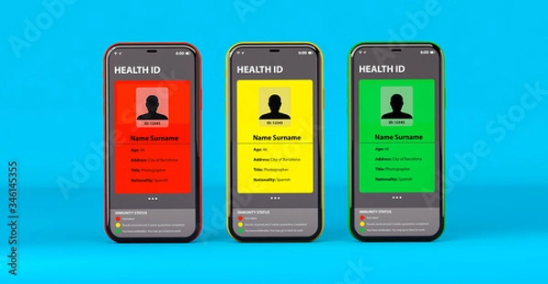 Fototapeta Smartphone Health Code System After Coronavirus