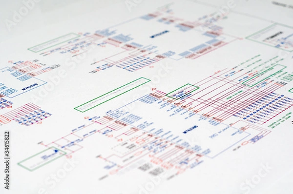 Obraz Technical Drawing