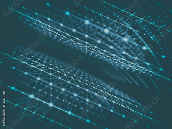 Fototapeta Abstract geometry surfaces, lines and points background, Used as digital wallpaper and technology background.	
