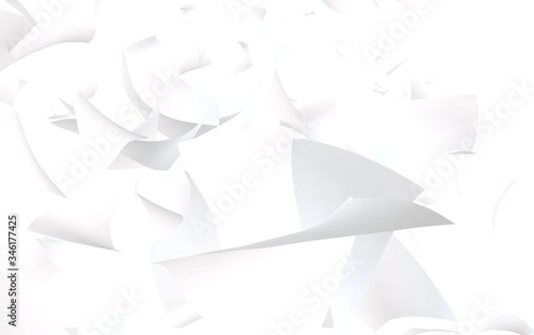 Fototapeta Flying sheets of paper isolated on white background. Abstract money is flying in the air. 3D illustration