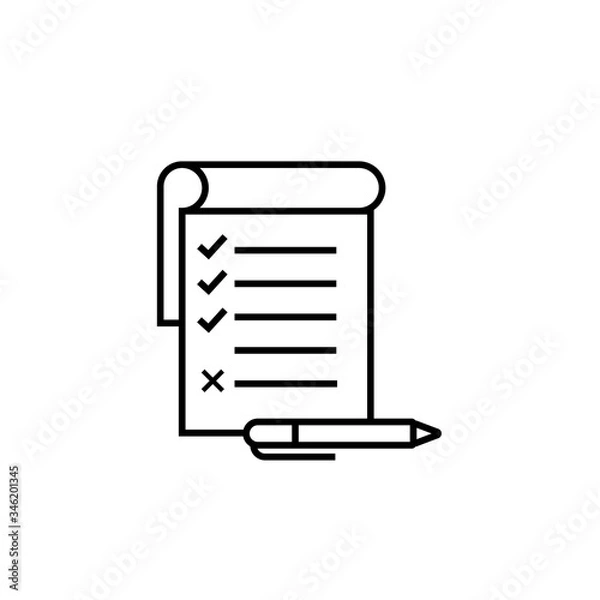 Fototapeta Summary vector icon on white