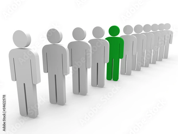 Fototapeta 3d team leader boss