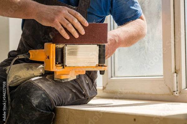 Obraz Construction and repair. Wood processing