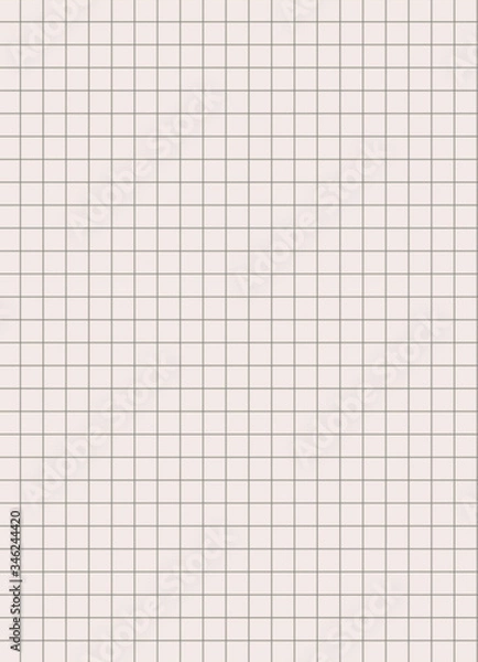 Obraz Squared cream graph paper, geometric technical precision mathematics matrix, pattern