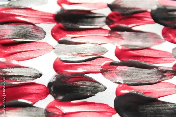 Obraz black and red brush strokes