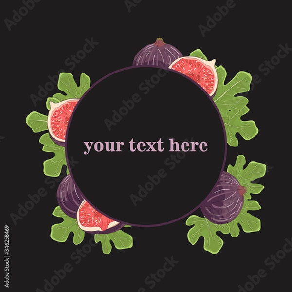 Fototapeta Fig vector crad template2