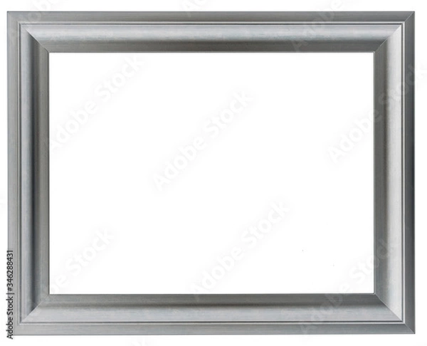 Fototapeta Серебристая рамка. Изолированный объект на белом фоне.