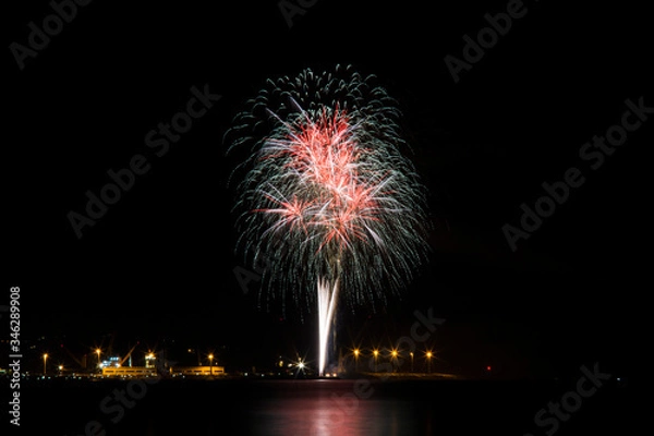 Obraz fireworks over the sea