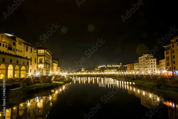 Obraz ponte vecchio at night