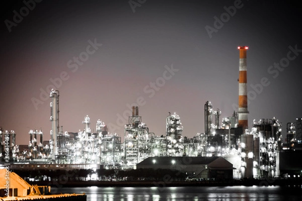Obraz 川崎・京浜工業地帯の工場夜景
