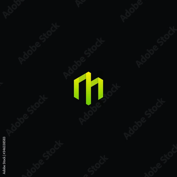 Fototapeta Abstract M Shape Logo