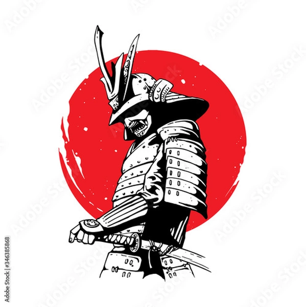 Obraz samurai character illustration