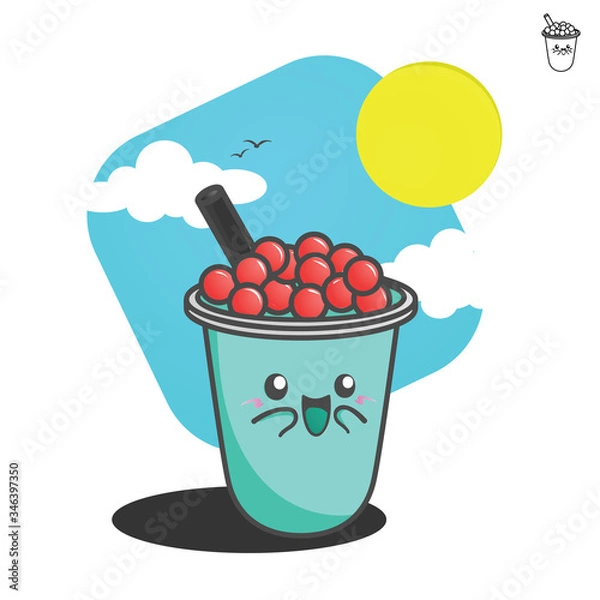 Fototapeta Cute Bube Drink