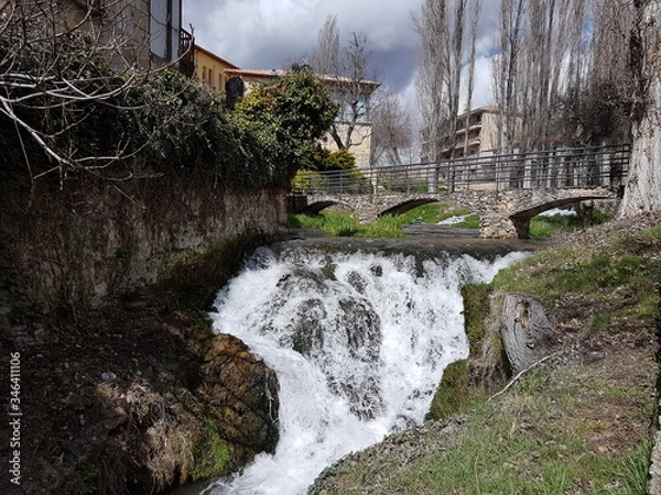 Obraz Waterfall in the little village