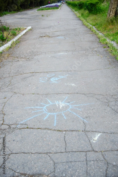 Obraz 
children's drawing on aswalt