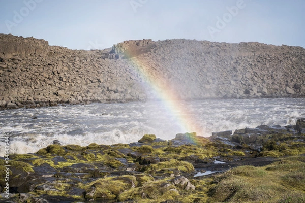 Obraz Rainbow at Dettifoss waterfall