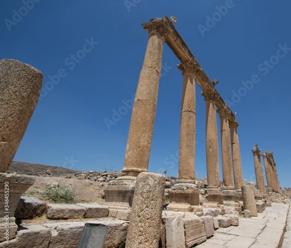 Obraz Ruins of Roman city of Jerash in Jordan