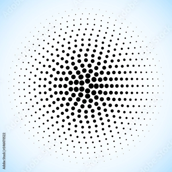 Fototapeta Circle abstract dotted vector background. Dots texture