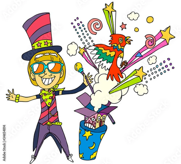 Fototapeta Close-up of magician smiling