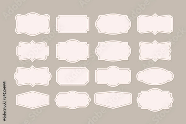 Fototapeta Vintage Frames Set, clipart bundle. Retro collection for decorative design. Frame Retro collection for decorative design. Vector stock illustration.