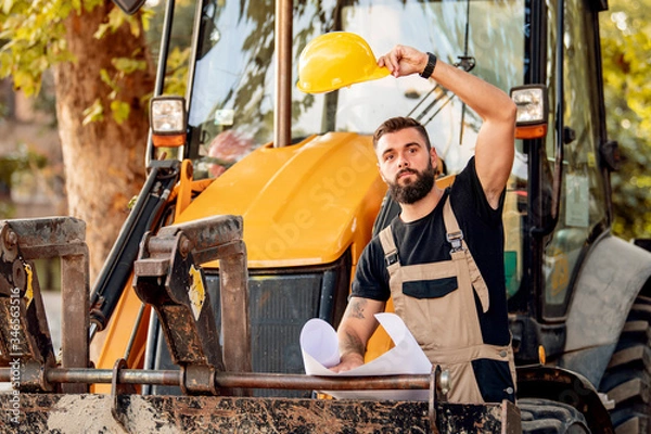Fototapeta Portrait of a young architect