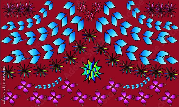 Obraz abstract seamless pattern with flowers