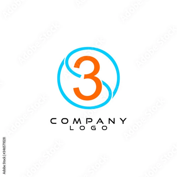 Obraz 3S round logo vector