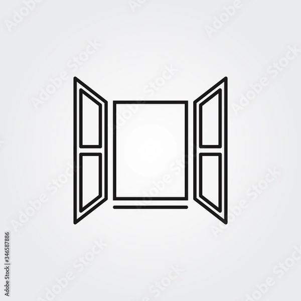 Obraz Opened window icon. Vector