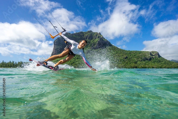 Obraz kiting in Mauritius