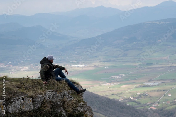 Fototapeta hombre mirado el paisaje