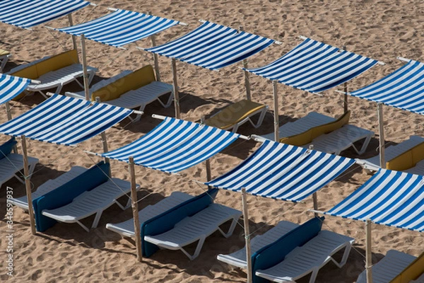 Fototapeta hamacas en la playa