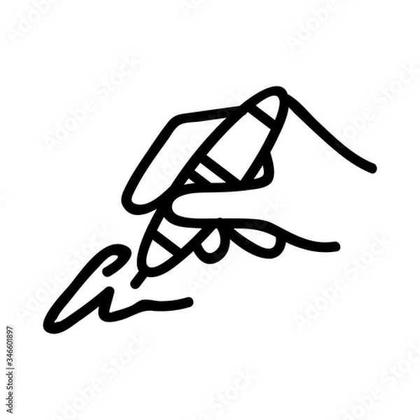 Fototapeta handwriting signature icon vector. handwriting signature sign. isolated contour symbol illustration