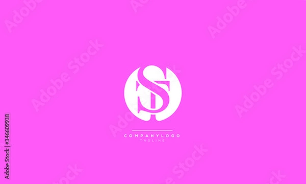 Obraz TS ST T S Letter Logo Alphabet Design Icon Vector Symbol