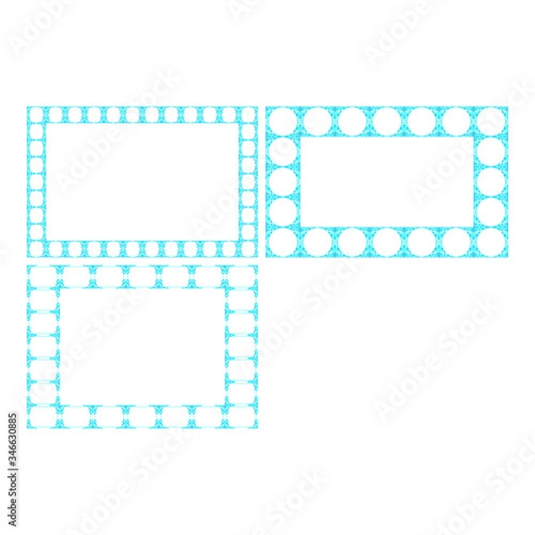 Obraz Vector Design of a Blue Wave Pattern Frame with an Ocean Theme