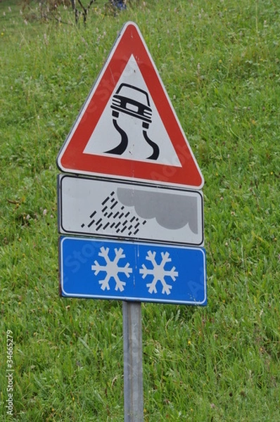 Obraz strada sdrucciolevole