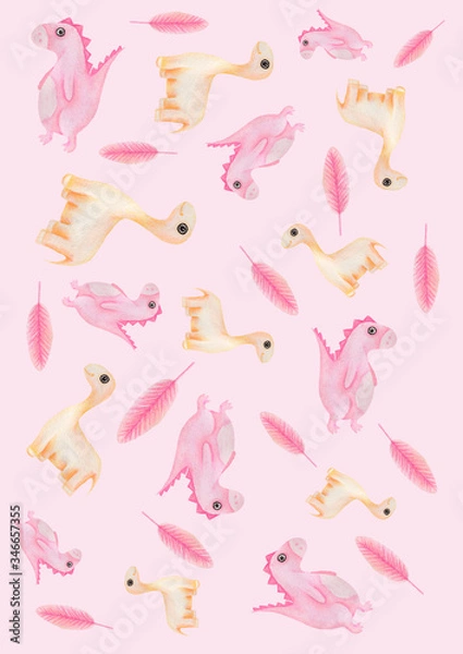 Fototapeta Pattern with dinosaurs
Pattern for children