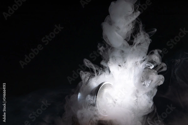 Obraz fat cat lamp with smoke