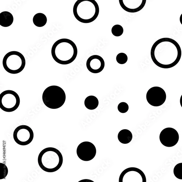 Obraz Circles seamless pattern. Random dots texture background.