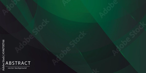 Fototapeta green geometric technology abstract background. Vector green stripes design brochure