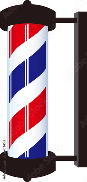 Fototapeta 床屋のサインポールのイラスト