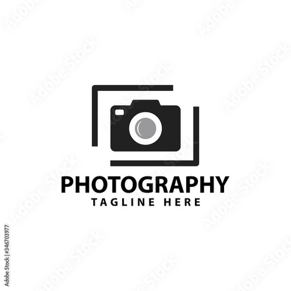Obraz photography - camera logo vector design template
