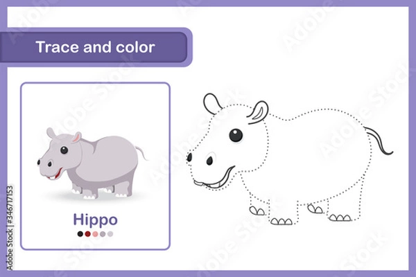 Obraz Drawing worksheet for preschool kids