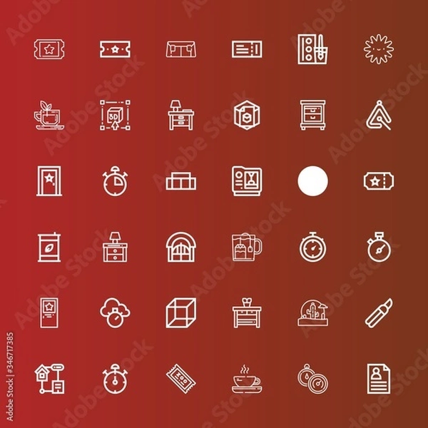 Fototapeta Editable 36 elements icons for web and mobile
