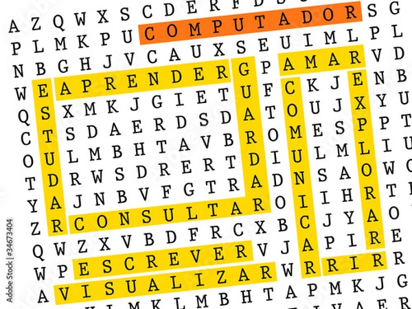 Obraz Sopa de letras - computador