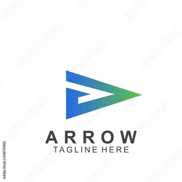 Fototapeta Abstract arrow logo design