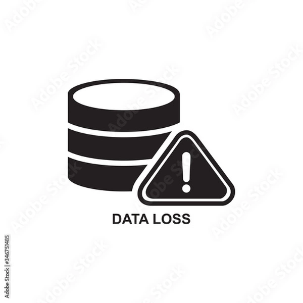 Fototapeta DATA LOSS ICON , DATA DANGER ICON