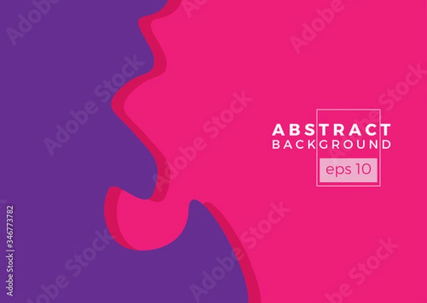 Fototapeta Waving Colorful Vector Background.  Illustration in pink, red and purple