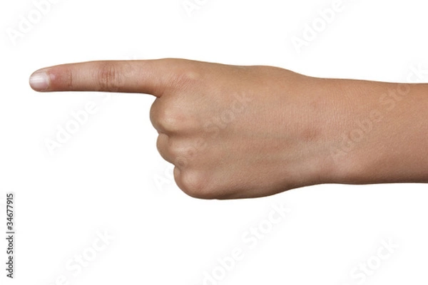 Obraz Boy's hand pointing.